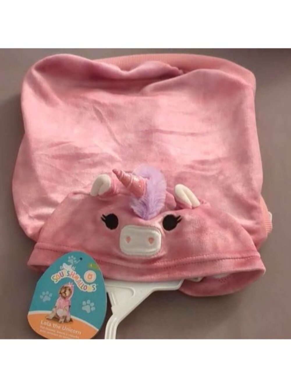 NEW Small squishmallow Lola the unicorn dog hoodie